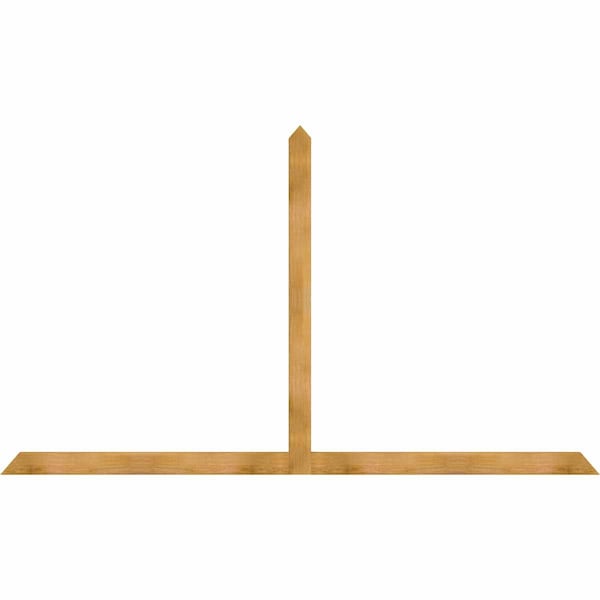 Ekena Millwork Portland Rough Sawn Timber Gable Bracket, Western Red Cedar, 108"W x 63"H x 2"D x 4"F, 14/12 Pitch GBW108X63X0204POR00RWR - main